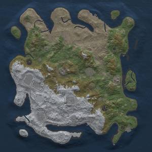 Thumbnail Rust Map: Procedural Map, Size: 4000, Seed: 2334, 16 Monuments