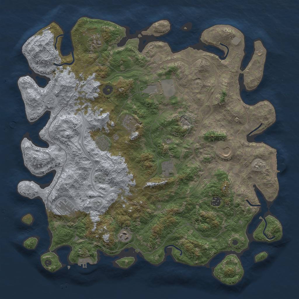 Rust Map: Procedural Map, Size: 4500, Seed: 7654978, 17 Monuments