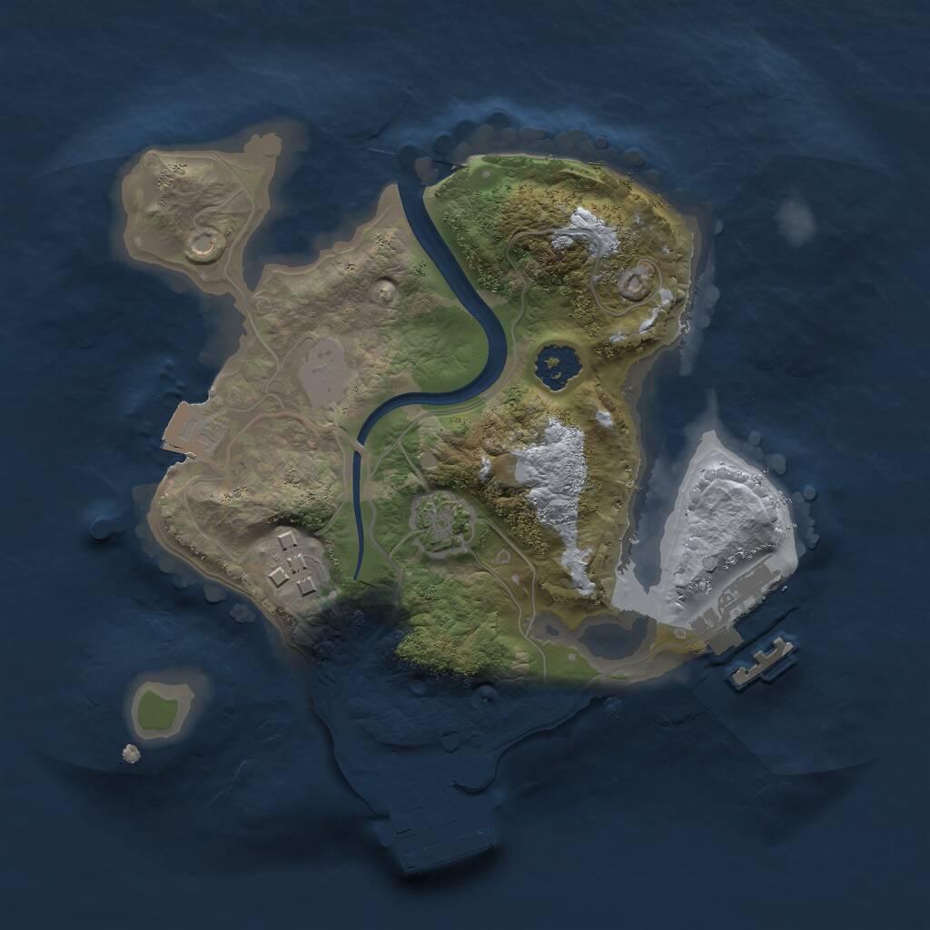 Rust Map: Procedural Map, Size: 2100, Seed: 29, 5 Monuments