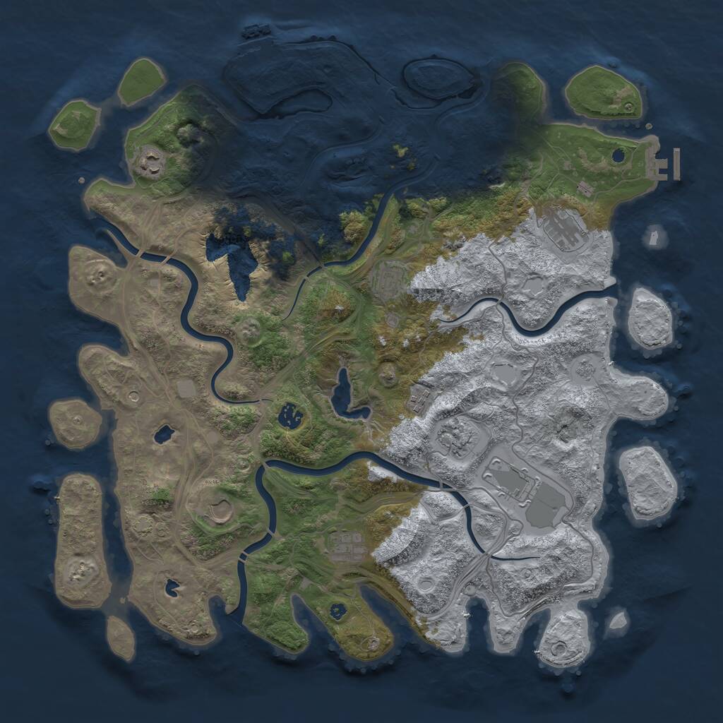 Rust Map: Procedural Map, Size: 4500, Seed: 1757065769, 15 Monuments