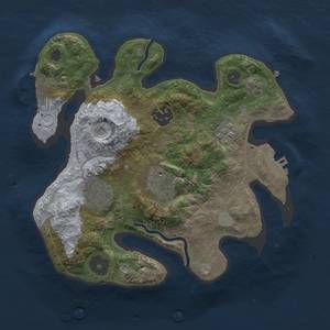 Thumbnail Rust Map: Procedural Map, Size: 2500, Seed: 2042023, 10 Monuments