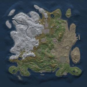 Thumbnail Rust Map: Procedural Map, Size: 3500, Seed: 756756323, 12 Monuments
