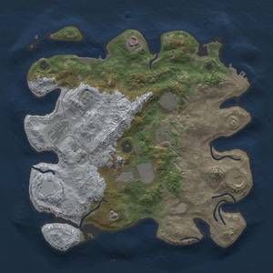 Thumbnail Rust Map: Procedural Map, Size: 3500, Seed: 1515321896, 14 Monuments