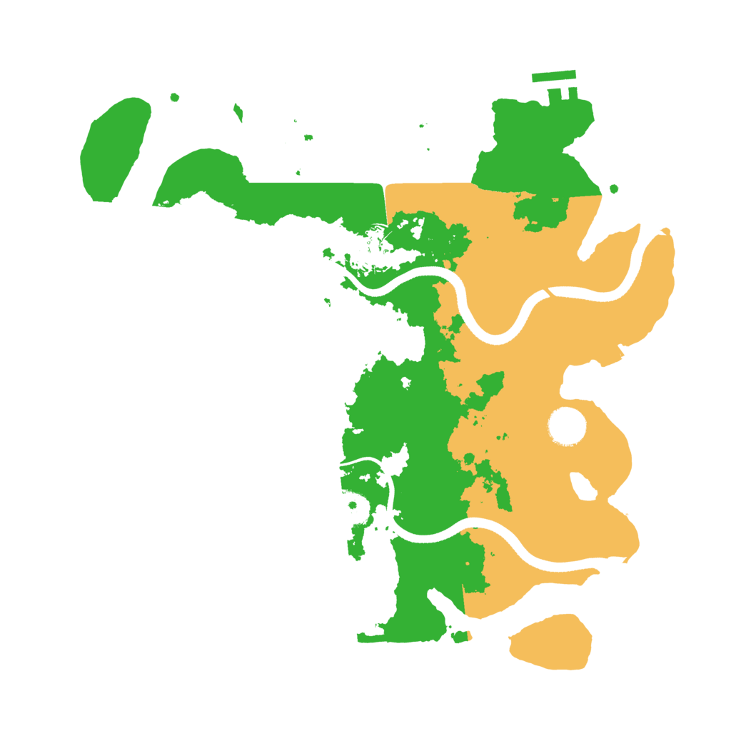 Biome Rust Map: Procedural Map, Size: 3365, Seed: 17777