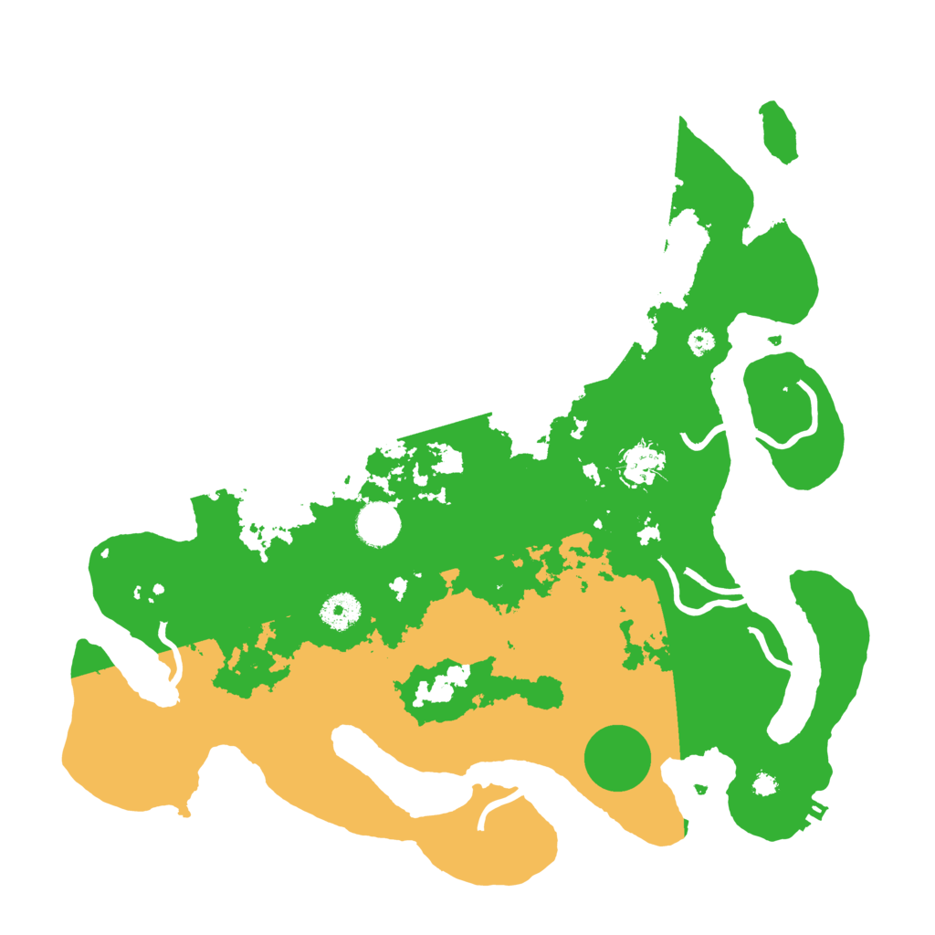 Biome Rust Map: Procedural Map, Size: 3700, Seed: 11252