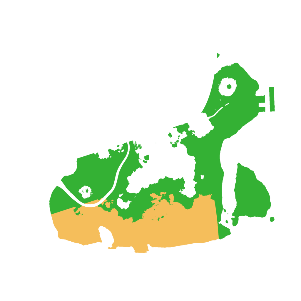 Biome Rust Map: Procedural Map, Size: 2500, Seed: 545456415