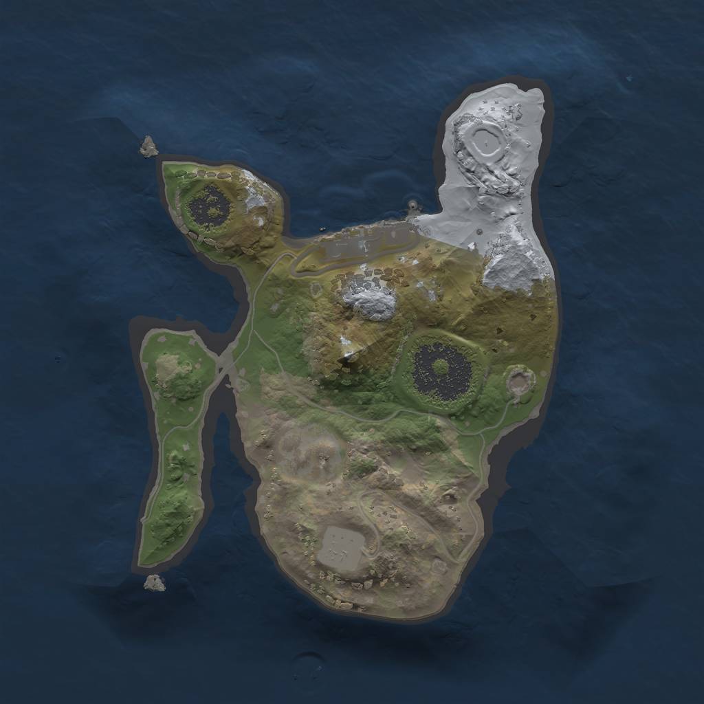 Rust Map: Procedural Map, Size: 1800, Seed: 666111, 4 Monuments