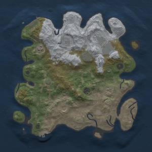 Thumbnail Rust Map: Procedural Map, Size: 3500, Seed: 592826808, 14 Monuments