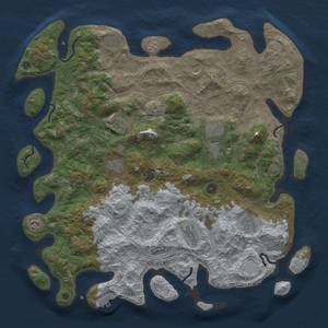 Thumbnail Rust Map: Procedural Map, Size: 4550, Seed: 1444443333, 17 Monuments