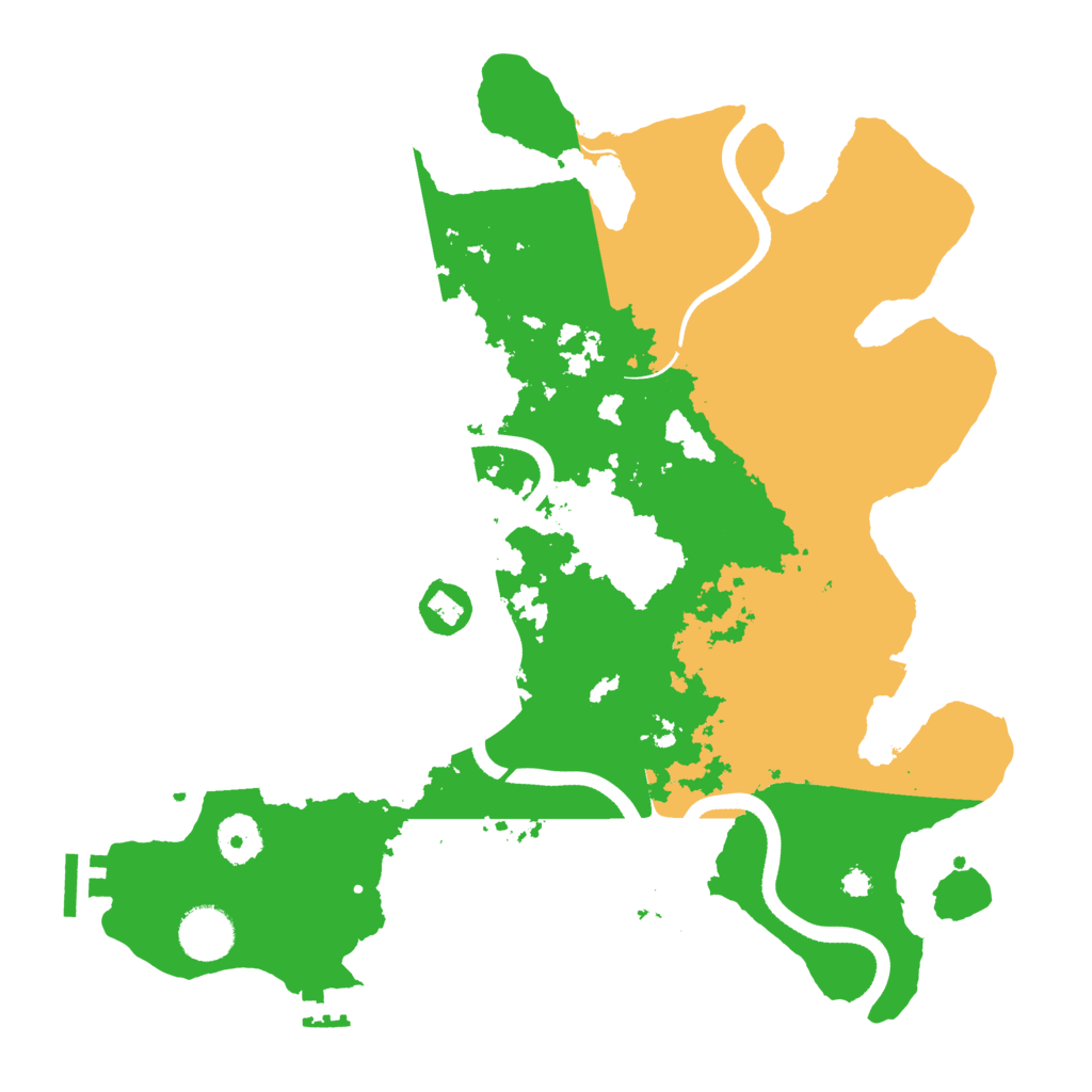 Biome Rust Map: Procedural Map, Size: 3500, Seed: 205457942