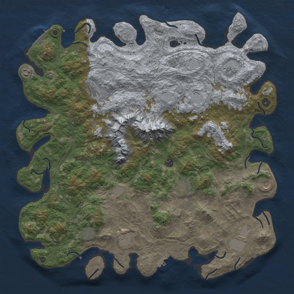 Rust Map: Procedural Map, Size: 5200, Seed: 301712588, 18 Monuments