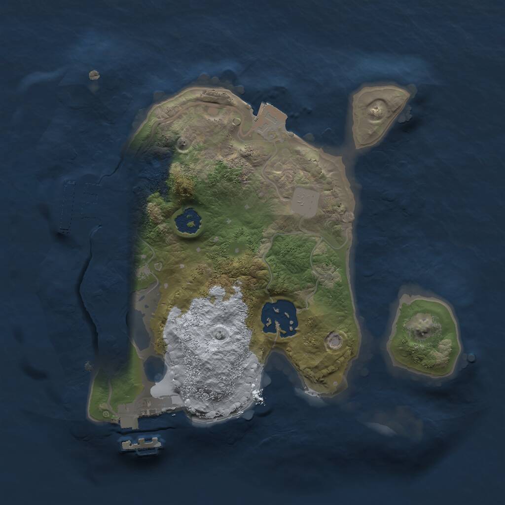 Rust Map: Procedural Map, Size: 2000, Seed: 278404591, 4 Monuments