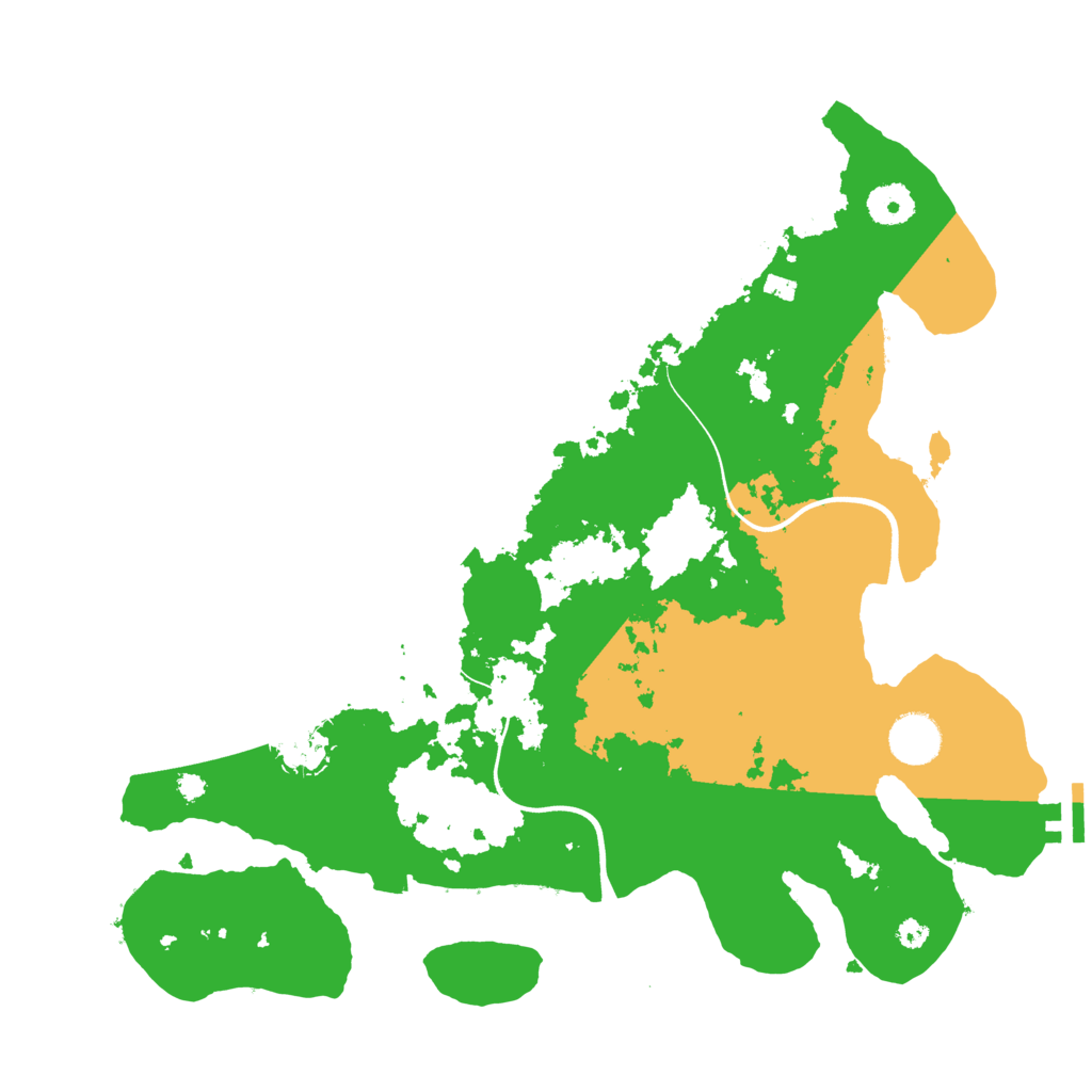 Biome Rust Map: Procedural Map, Size: 3700, Seed: 161274