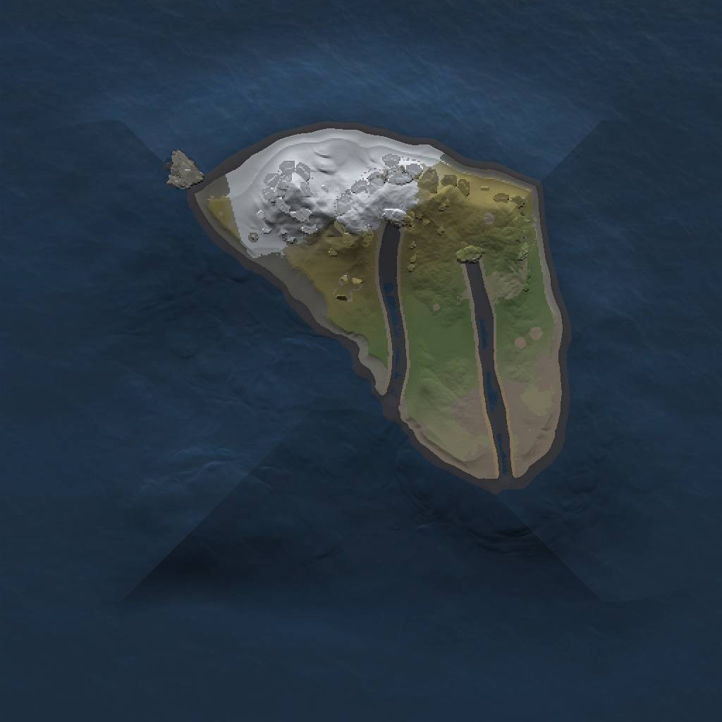 Rust Map: Procedural Map, Size: 1000, Seed: 87477489, 3 Monuments