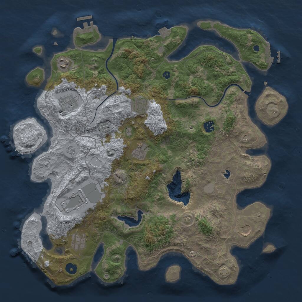 Rust Map: Procedural Map, Size: 4000, Seed: 849102848, 15 Monuments