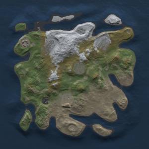 Thumbnail Rust Map: Barren, Size: 3000, Seed: 25353, 10 Monuments