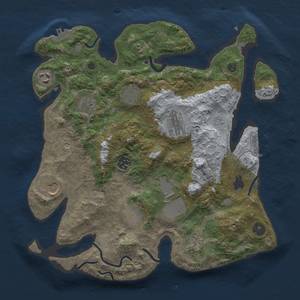 Thumbnail Rust Map: Procedural Map, Size: 3500, Seed: 182415, 16 Monuments