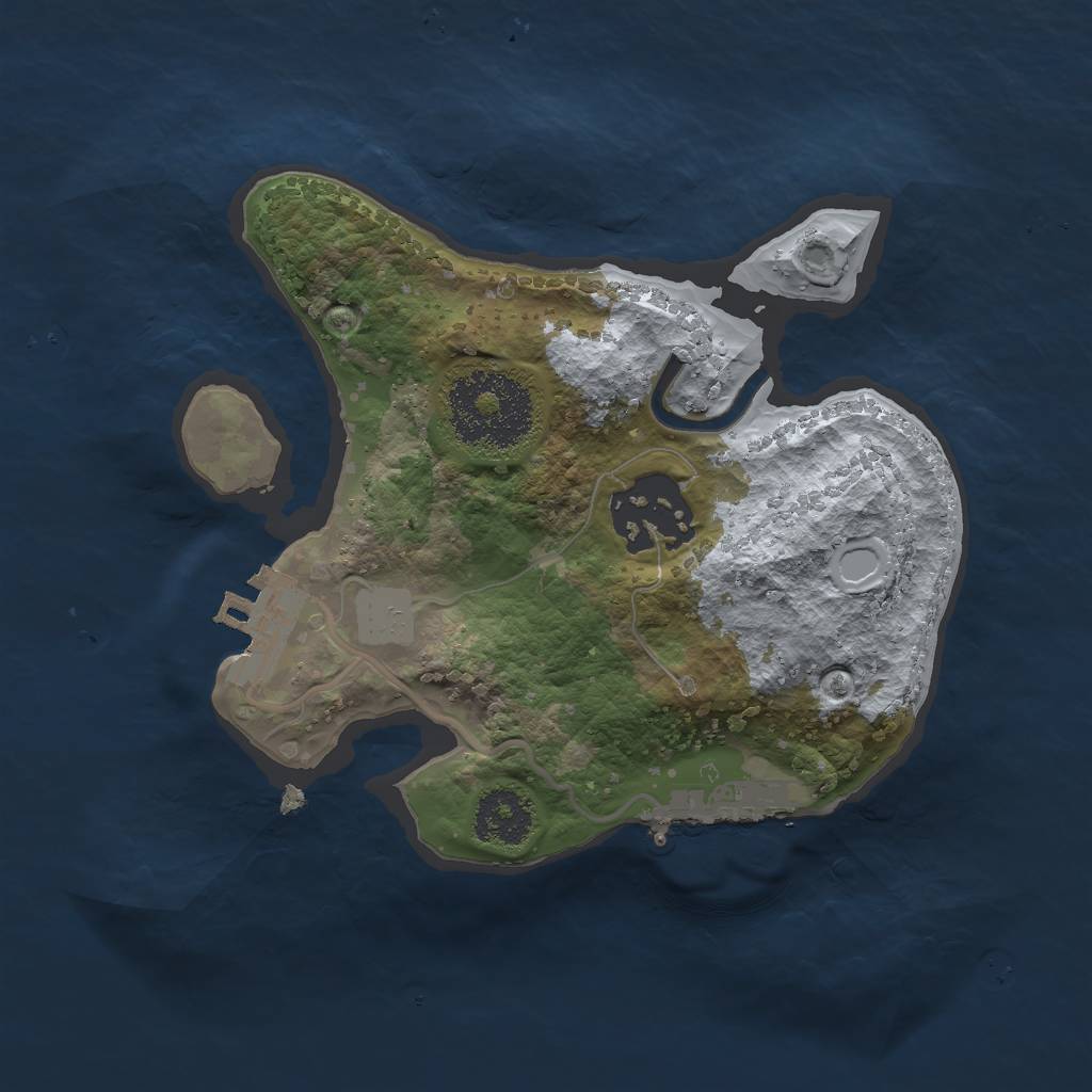 Rust Map: Procedural Map, Size: 2000, Seed: 555456, 6 Monuments
