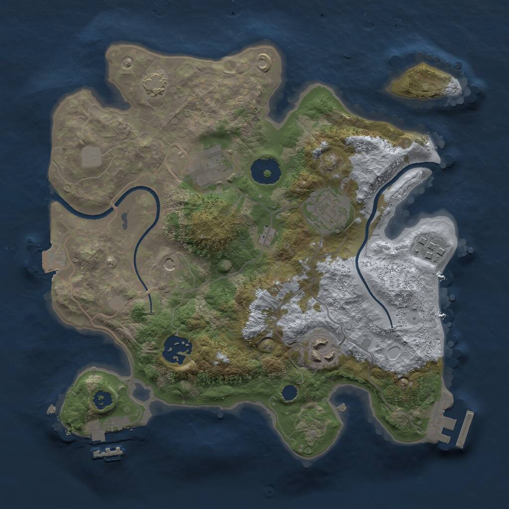 Rust Map: Procedural Map, Size: 2700, Seed: 1117, 10 Monuments