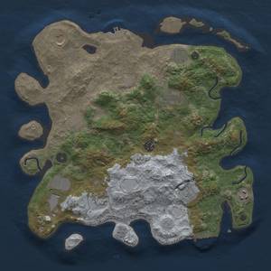 Thumbnail Rust Map: Procedural Map, Size: 3750, Seed: 1766664882, 17 Monuments