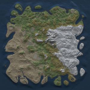 Rust Map: Procedural Map, Size: 5000, Seed: 142, 18 Monuments