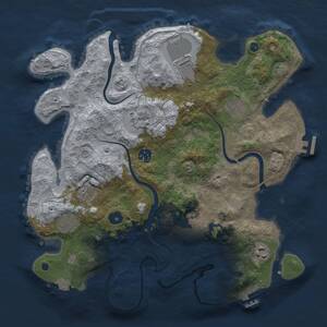 Thumbnail Rust Map: Procedural Map, Size: 3600, Seed: 541333, 15 Monuments