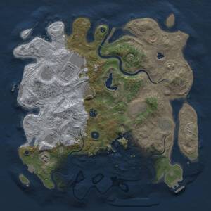 Thumbnail Rust Map: Procedural Map, Size: 4000, Seed: 1282199647, 16 Monuments