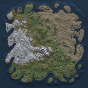 Thumbnail Rust Map: Procedural Map, Size: 5000, Seed: 122344412, 18 Monuments