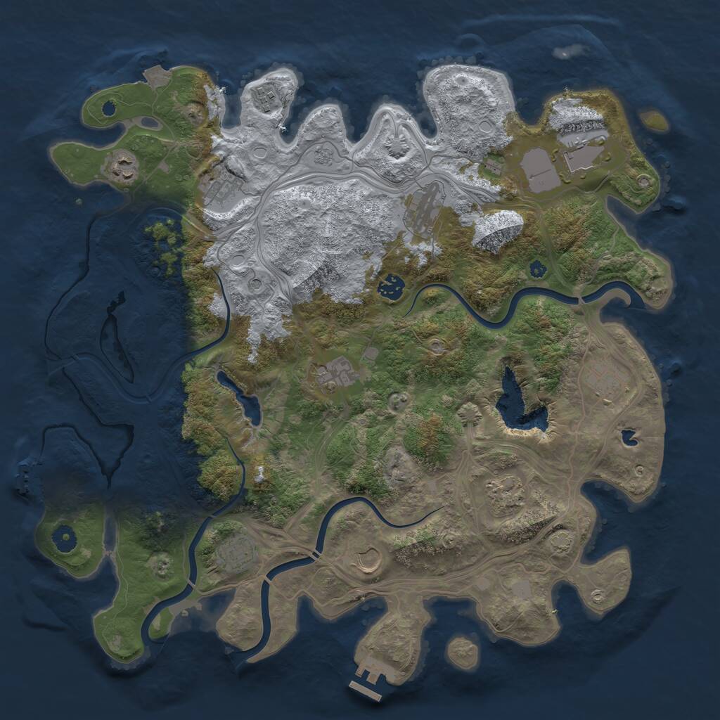 Rust Map: Procedural Map, Size: 4250, Seed: 15192, 17 Monuments