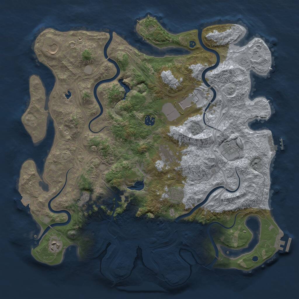 Rust Map: Procedural Map, Size: 4250, Seed: 41494711, 15 Monuments
