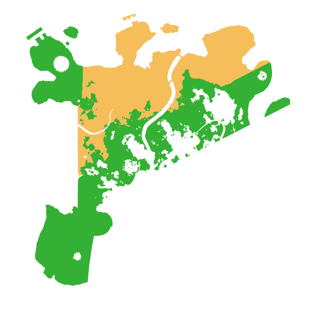 Biome Rust Map: Procedural Map, Size: 3500, Seed: 15563215