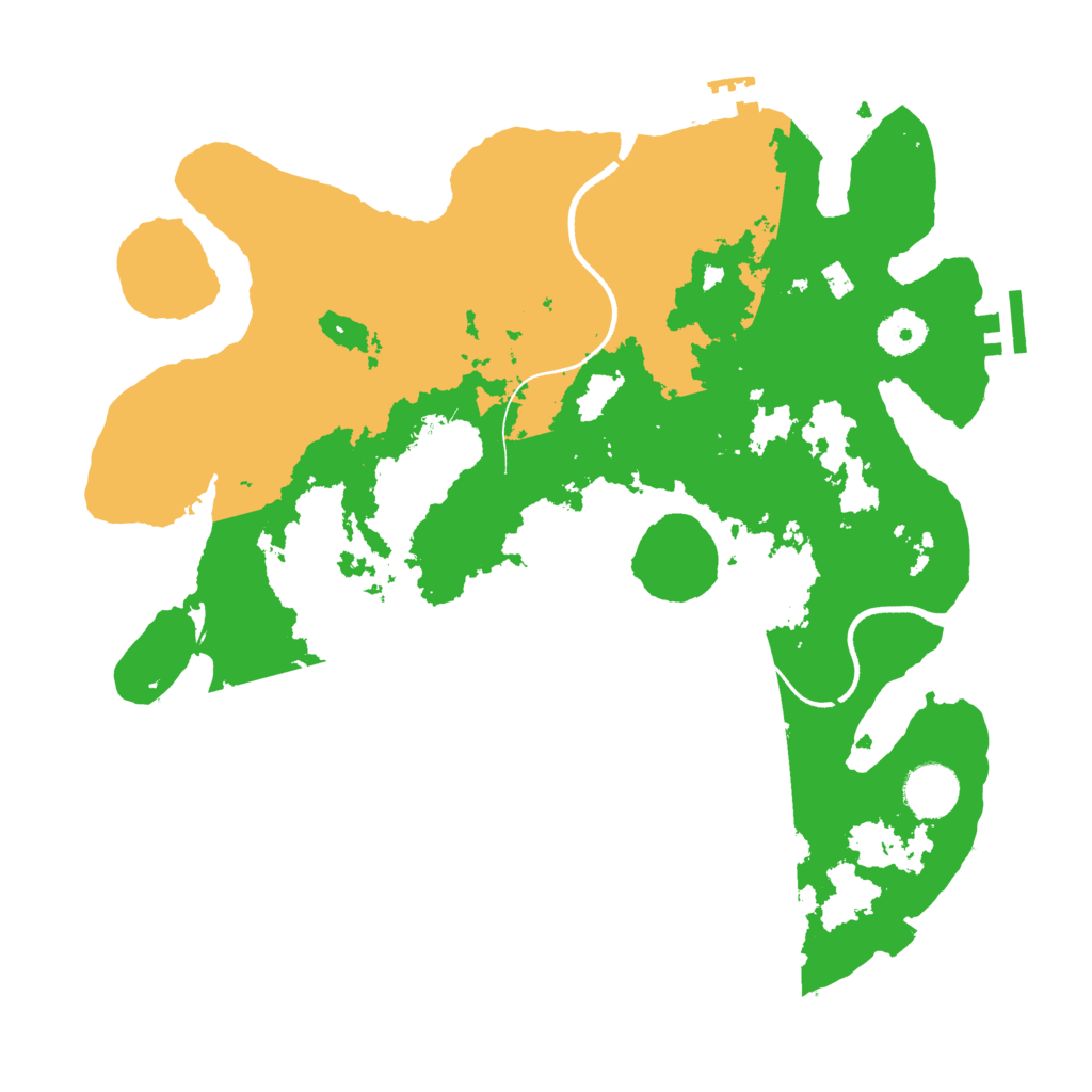 Biome Rust Map: Procedural Map, Size: 3500, Seed: 52525