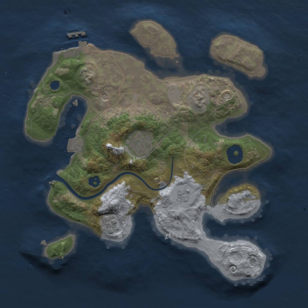 Rust Map: Procedural Map, Size: 2600, Seed: 4440, 6 Monuments