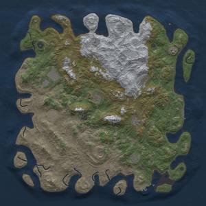 Rust Map: Procedural Map, Size: 4800, Seed: 190808128, 18 Monuments