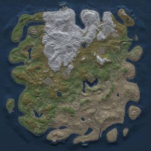 Thumbnail Rust Map: Procedural Map, Size: 4800, Seed: 6541239, 17 Monuments