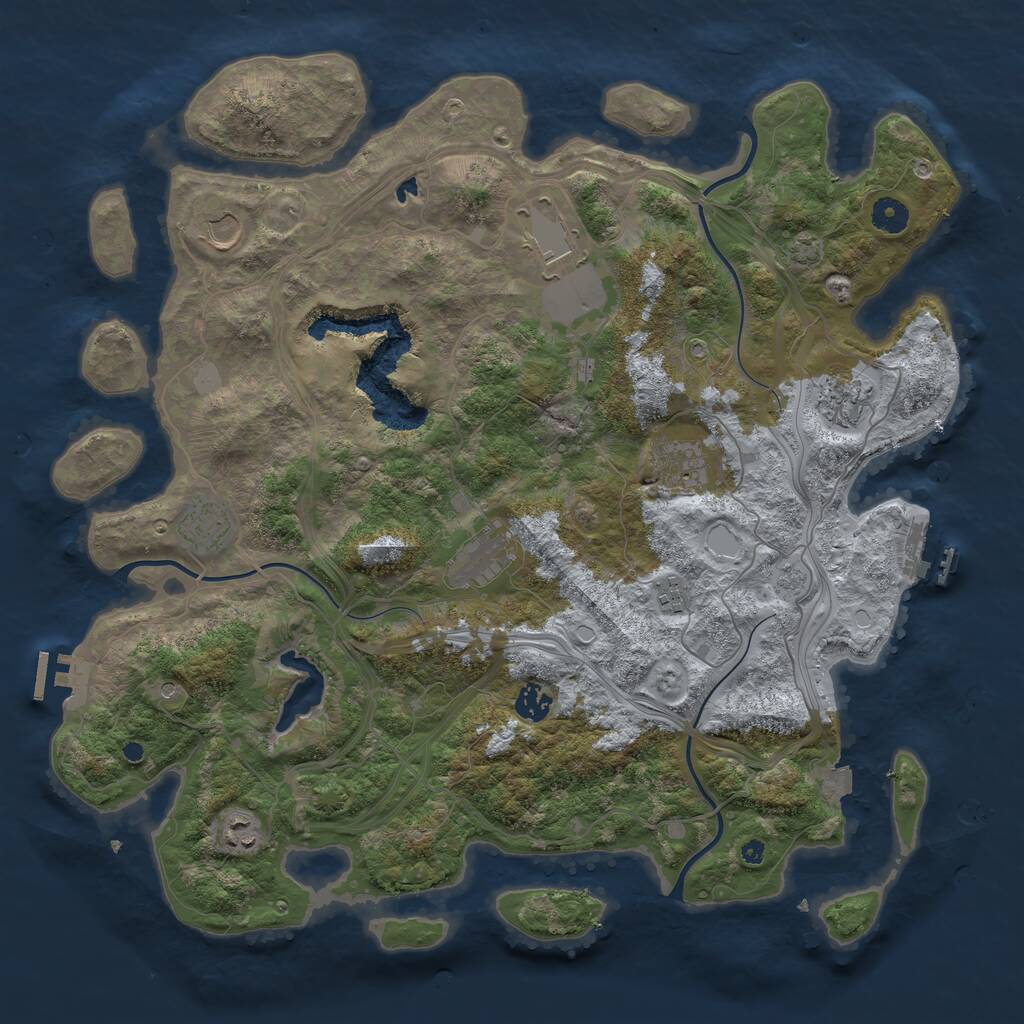 Rust Map: Procedural Map, Size: 4250, Seed: 976697863, 15 Monuments