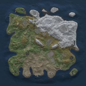 Thumbnail Rust Map: Procedural Map, Size: 3600, Seed: 573238, 17 Monuments