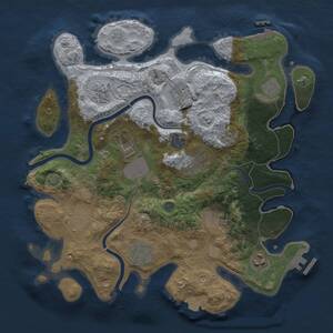 Thumbnail Rust Map: Procedural Map, Size: 3500, Seed: 990431465, 18 Monuments