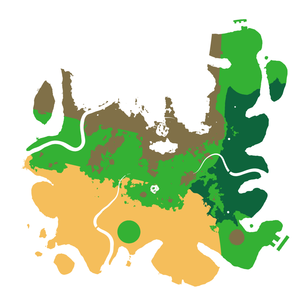 Biome Rust Map: Procedural Map, Size: 3500, Seed: 990431465
