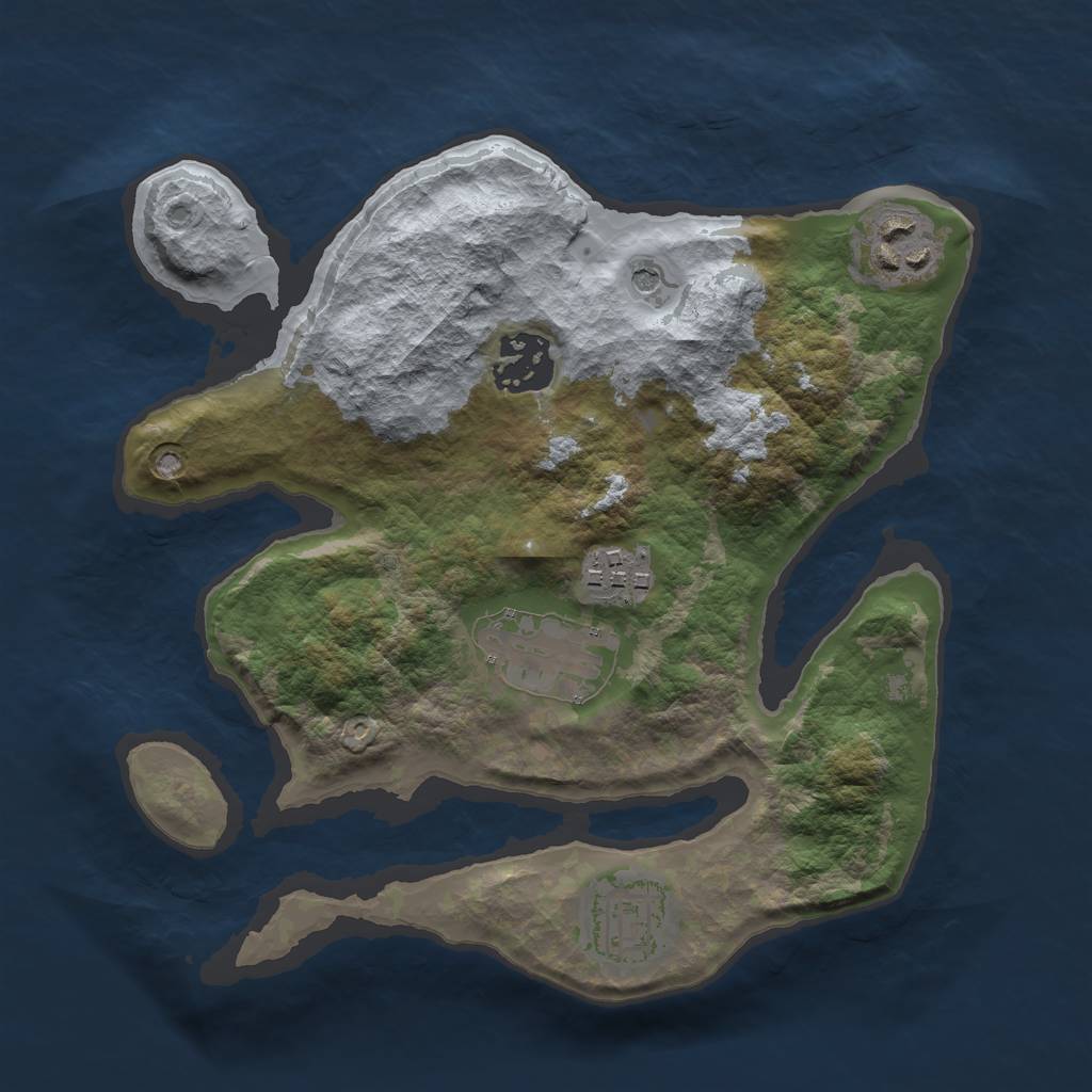 Rust Map: Barren, Size: 2600, Seed: 22, 8 Monuments