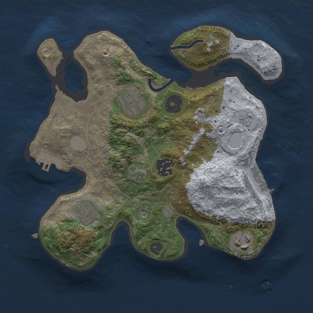 Rust Map: Procedural Map, Size: 2600, Seed: 45478, 11 Monuments