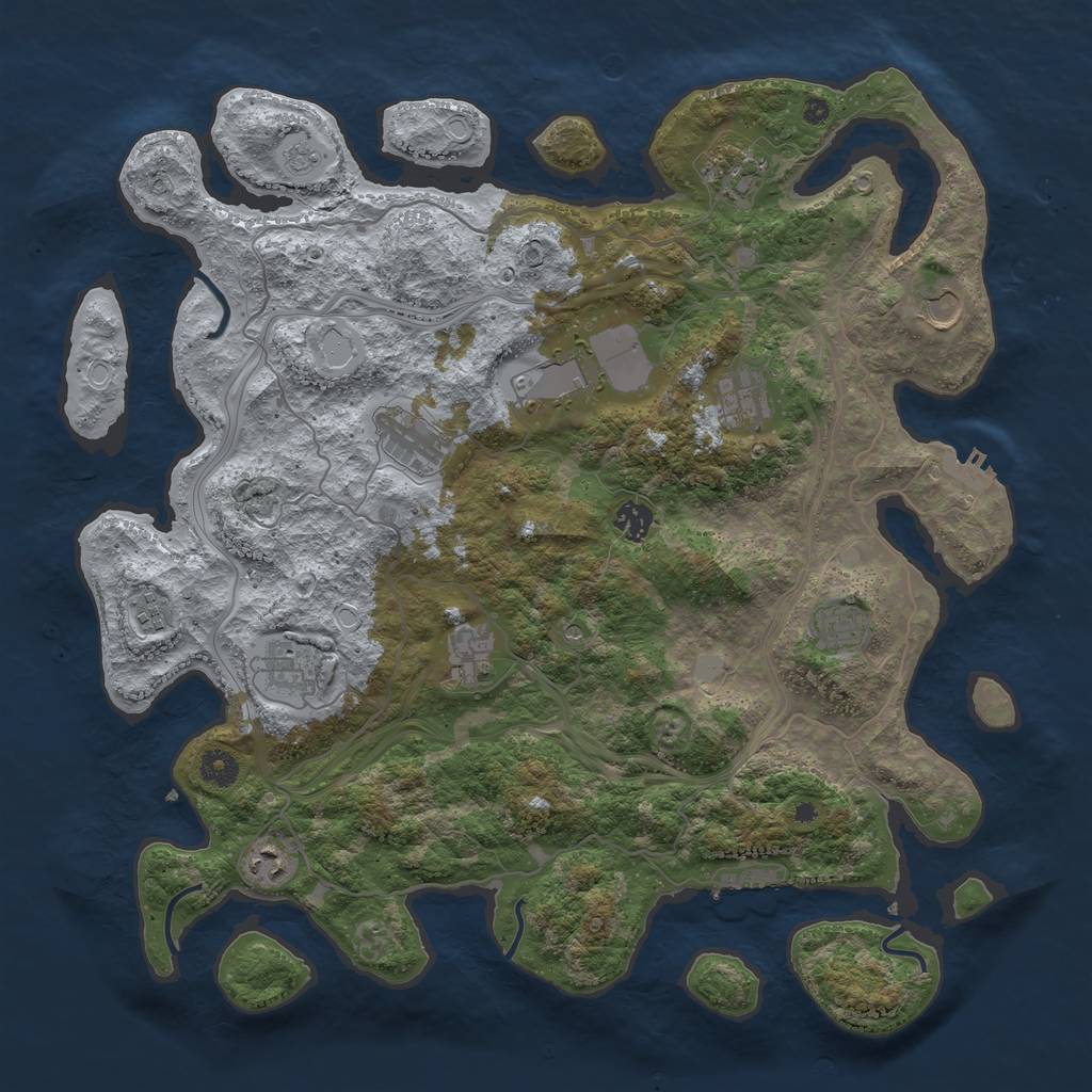 Rust Map: Procedural Map, Size: 4250, Seed: 1776315784, 18 Monuments