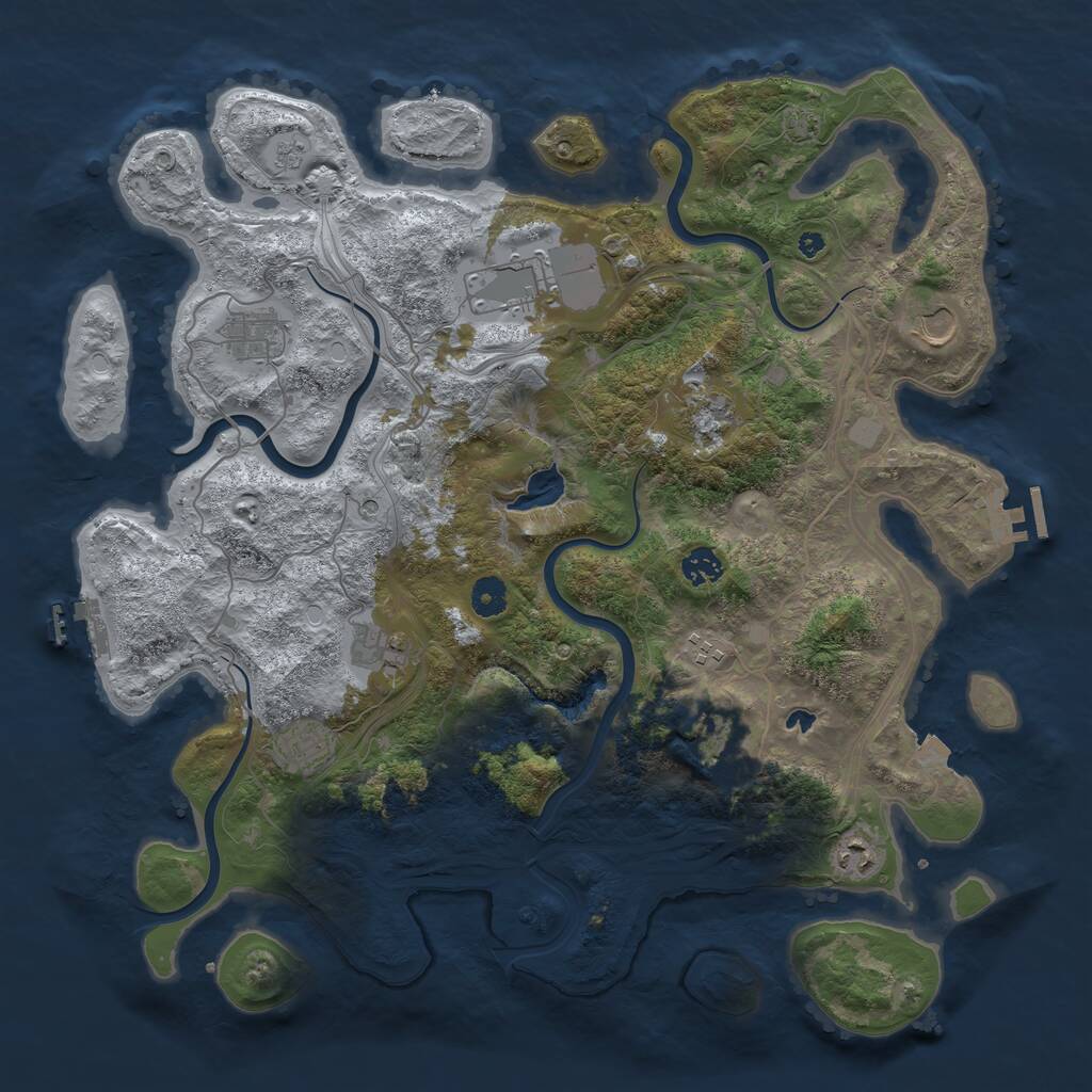 Rust Map: Procedural Map, Size: 4250, Seed: 1776315784, 16 Monuments