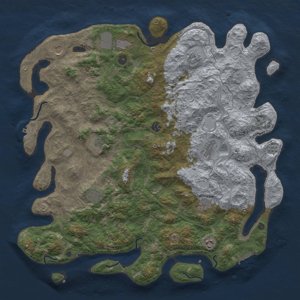 Rust Map: Procedural Map, Size: 4700, Seed: 15874652, 17 Monuments