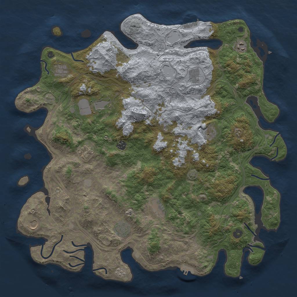 Rust Map: Procedural Map, Size: 4750, Seed: 1175020393, 19 Monuments