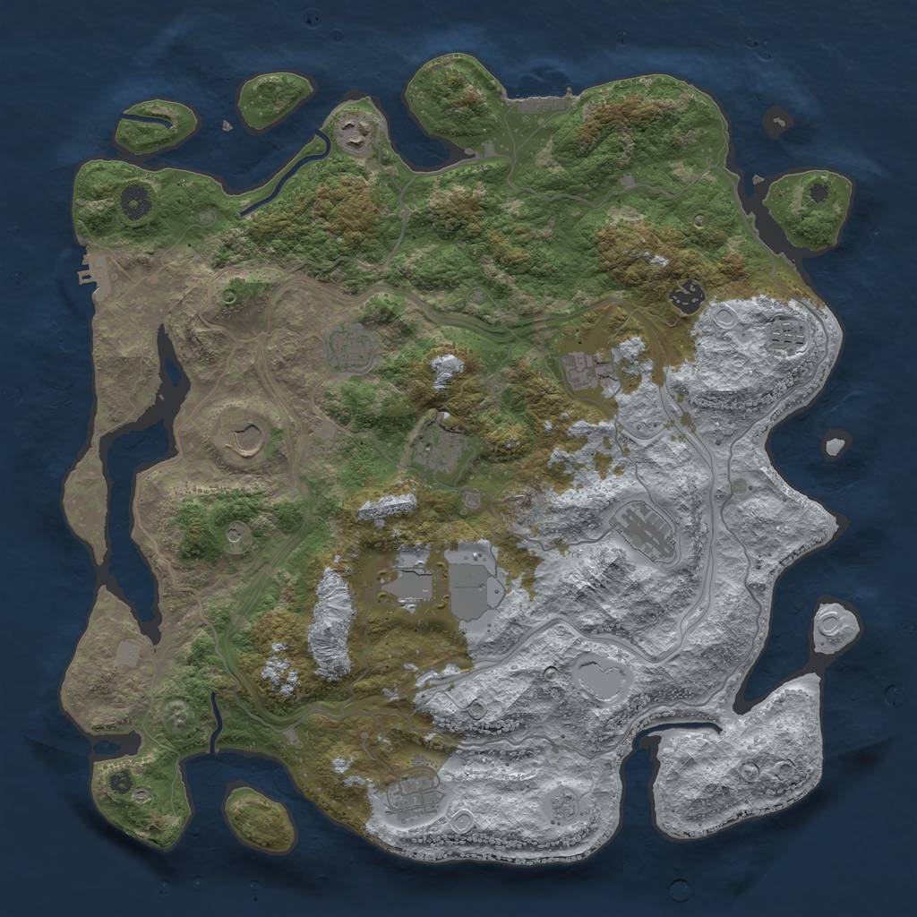 Rust Map: Procedural Map, Size: 4252, Seed: 159377443, 17 Monuments