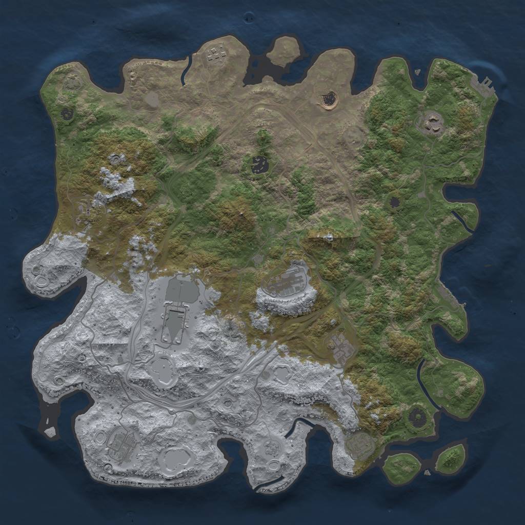 Rust Map: Procedural Map, Size: 4252, Seed: 762385012, 18 Monuments