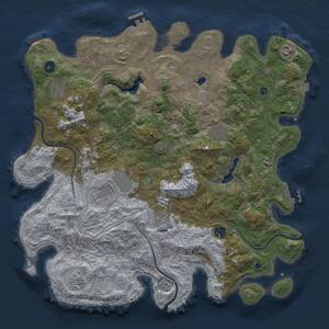 Thumbnail Rust Map: Procedural Map, Size: 4252, Seed: 762385012, 14 Monuments