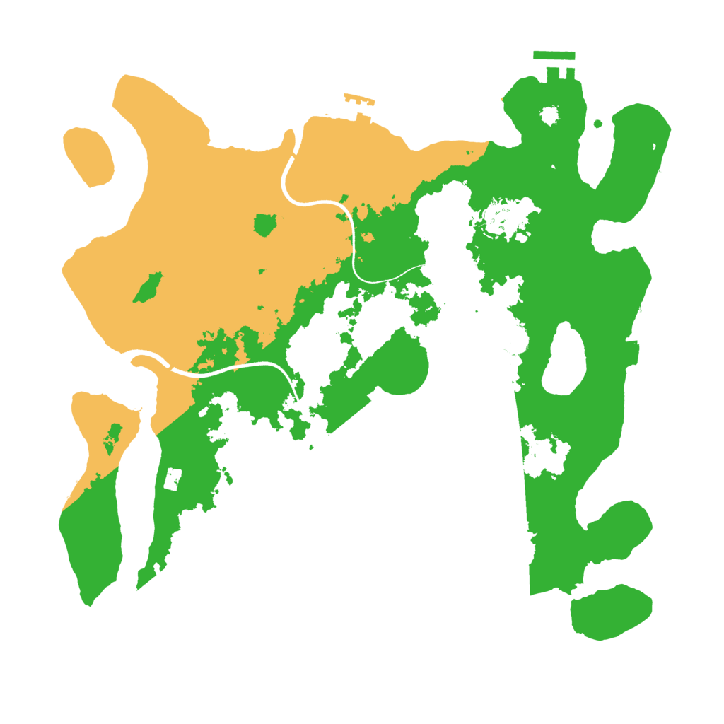 Biome Rust Map: Procedural Map, Size: 3500, Seed: 61391
