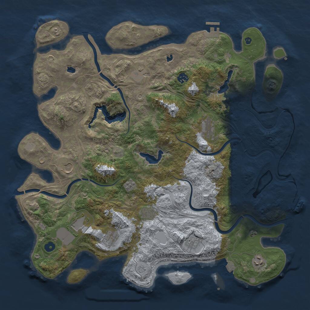 Rust Map: Procedural Map, Size: 4524, Seed: 55634322, 16 Monuments